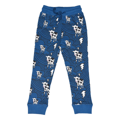 Cow Cloud Joggers in Blue - Ice Cream Castles