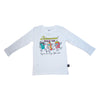 Intermission Graphic Long Sleeve Tee in White - Ice Cream Castles