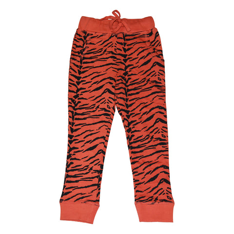 Tiger Stripe Joggers in Living Coral - Ice Cream Castles