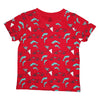 Race Car Dolphin Repeat Print Short Sleeve Tee in Red - Ice Cream Castles