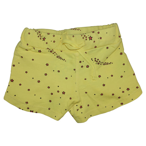 Star Print Mini Shorts- Yellow - Ice Cream Castles